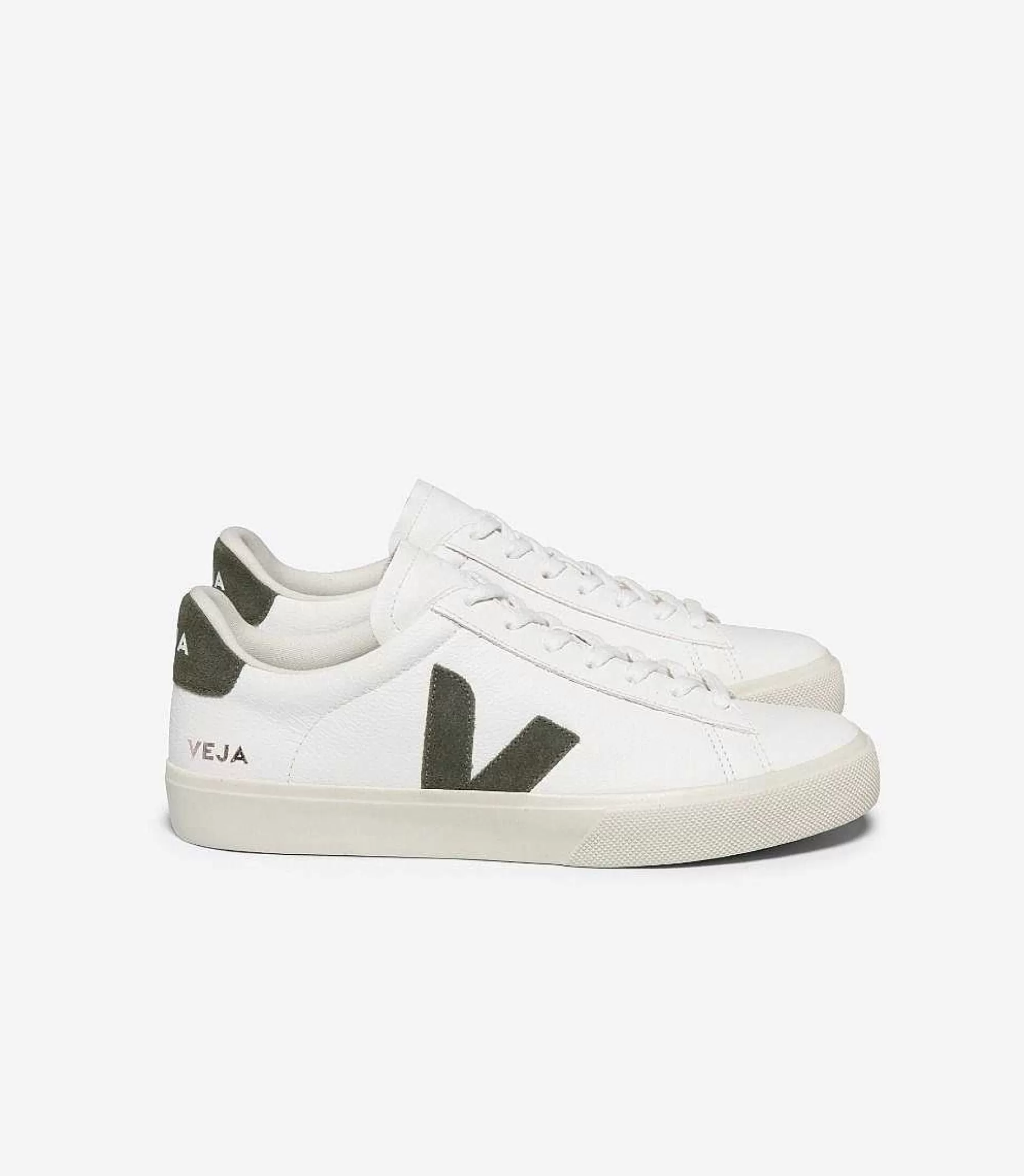 Online VEJA Campo Chromefree Cuero Blanco Kaki