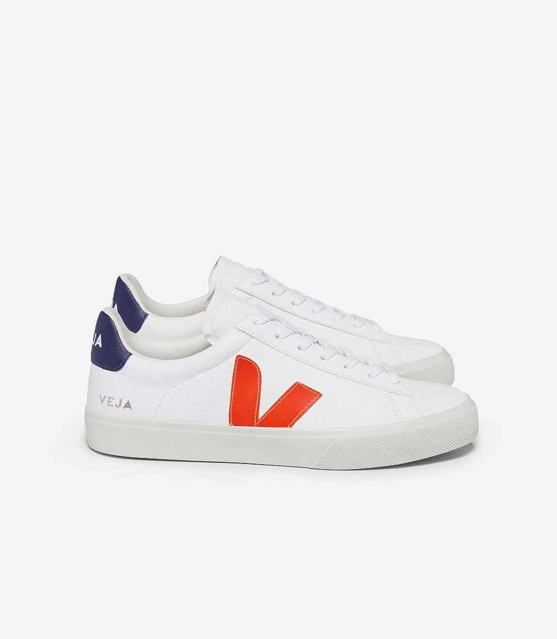 Store VEJA Campo Chromefree Cuero Blanco Naranja Fluo