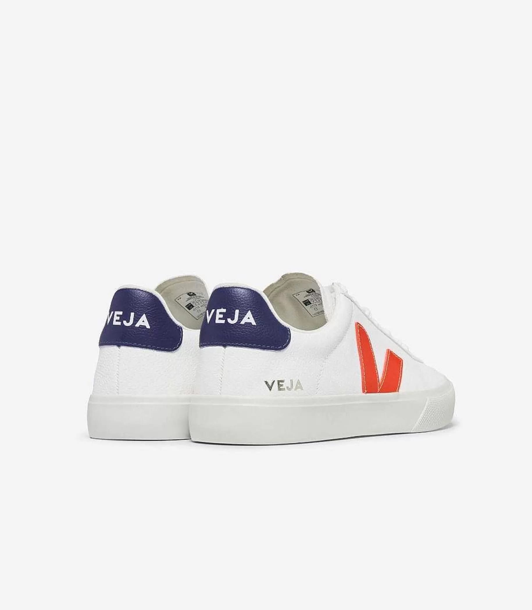 Store VEJA Campo Chromefree Cuero Blanco Naranja Fluo