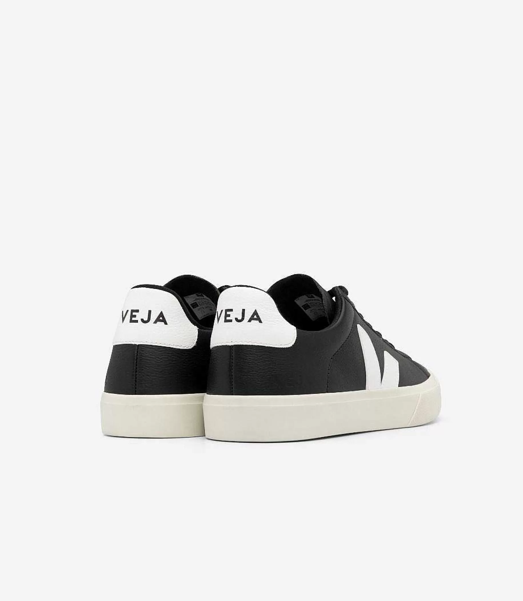 Cheap VEJA Campo Chromefree Cuero Negro Blanco