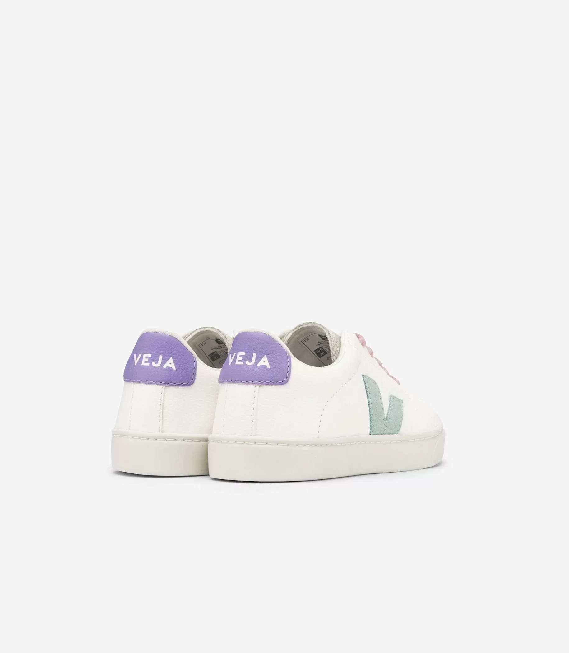 Clearance VEJA Cordones Esplar Piel Sin Cromo Blanco Matcha Lavande