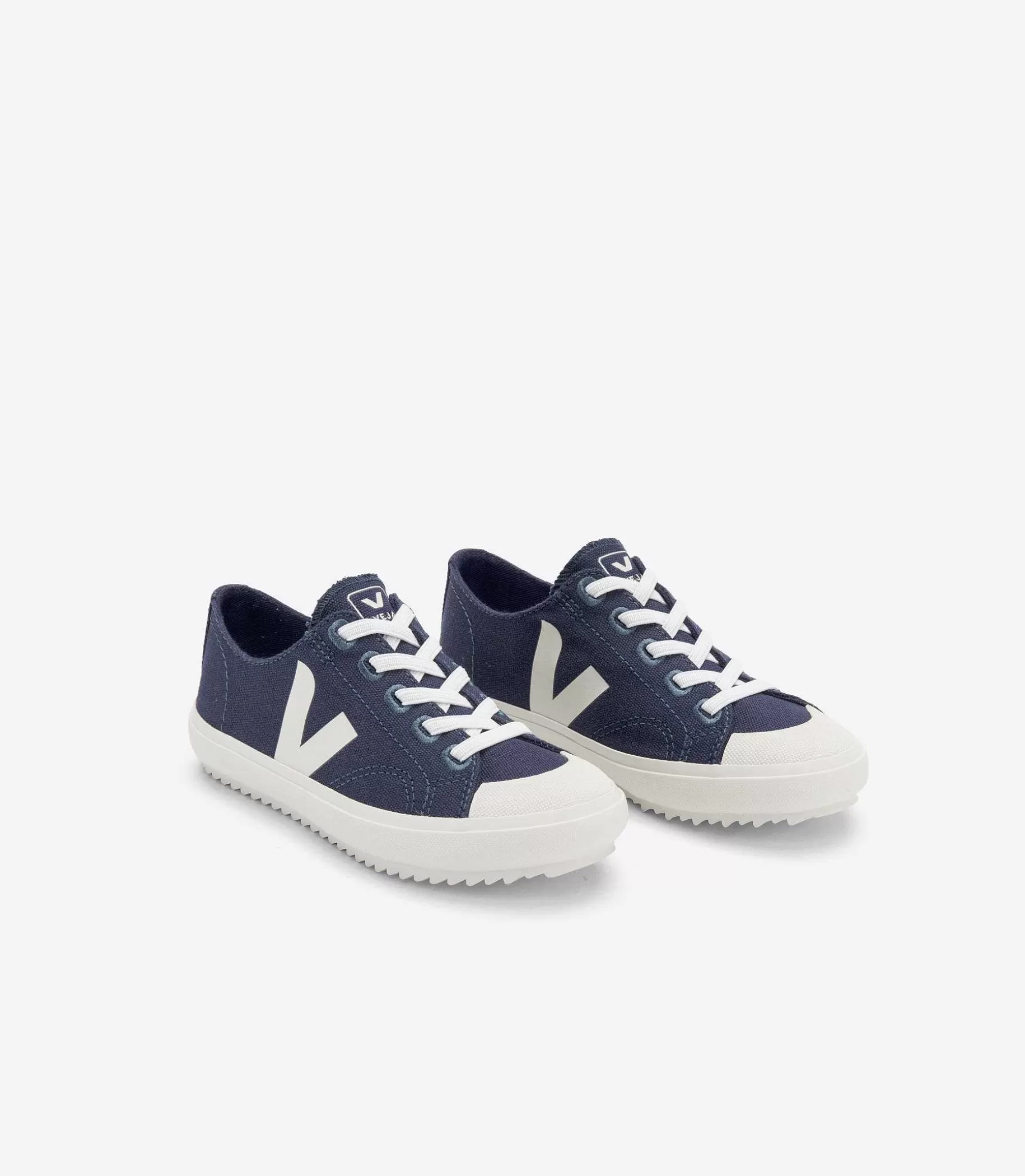 Clearance VEJA Flip Cordones Elasticos Lona Marine Pierre