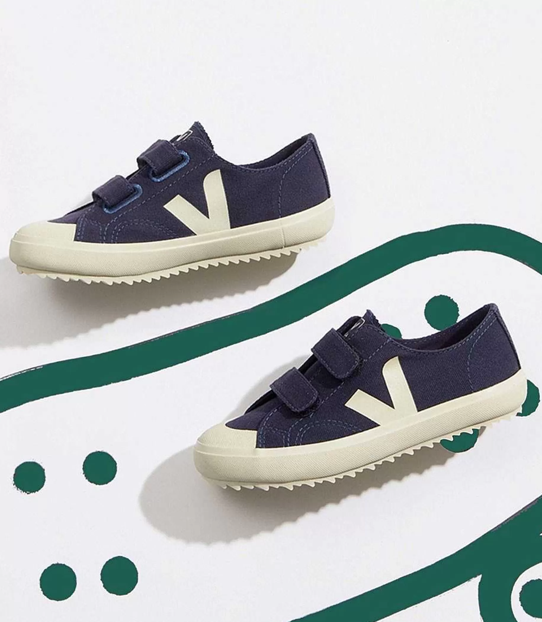 Cheap VEJA Ollie Lienzo Marine Pierre