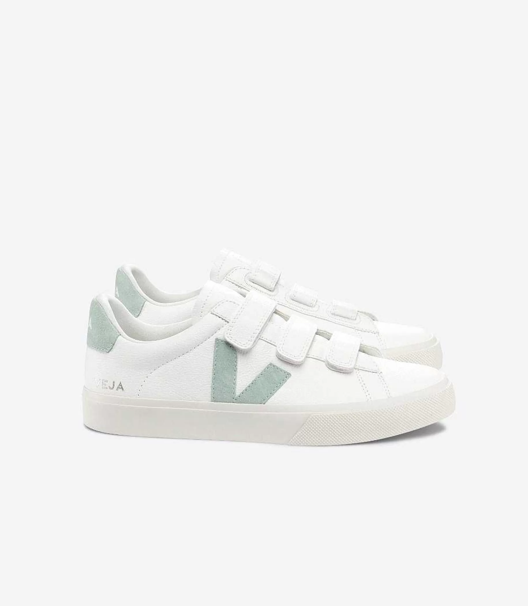 Clearance VEJA Recife Cuero Sin Cromo Matcha Blanco