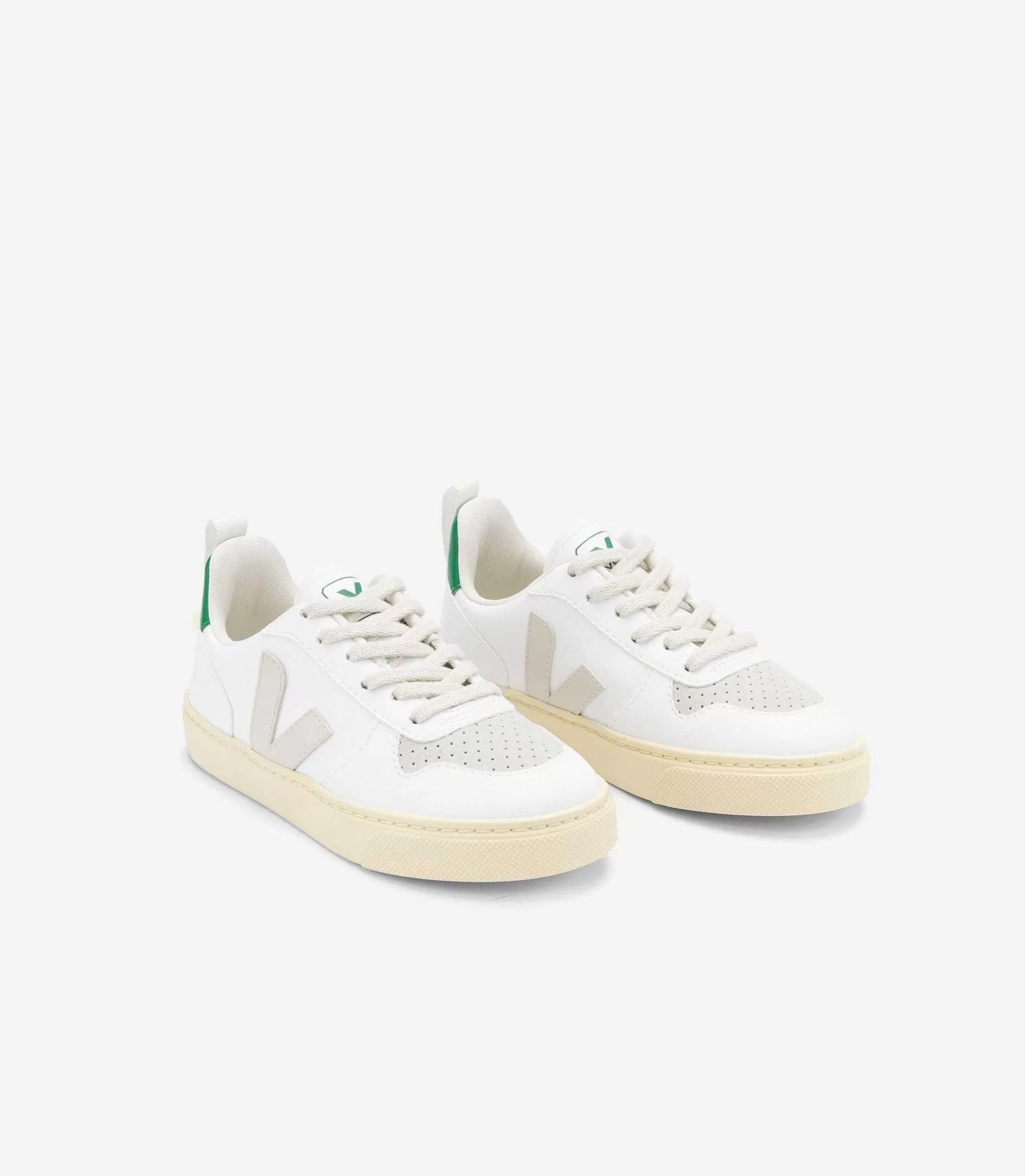 Best VEJA V-10 Cordones Cwl Blanco Pierre Emeraude