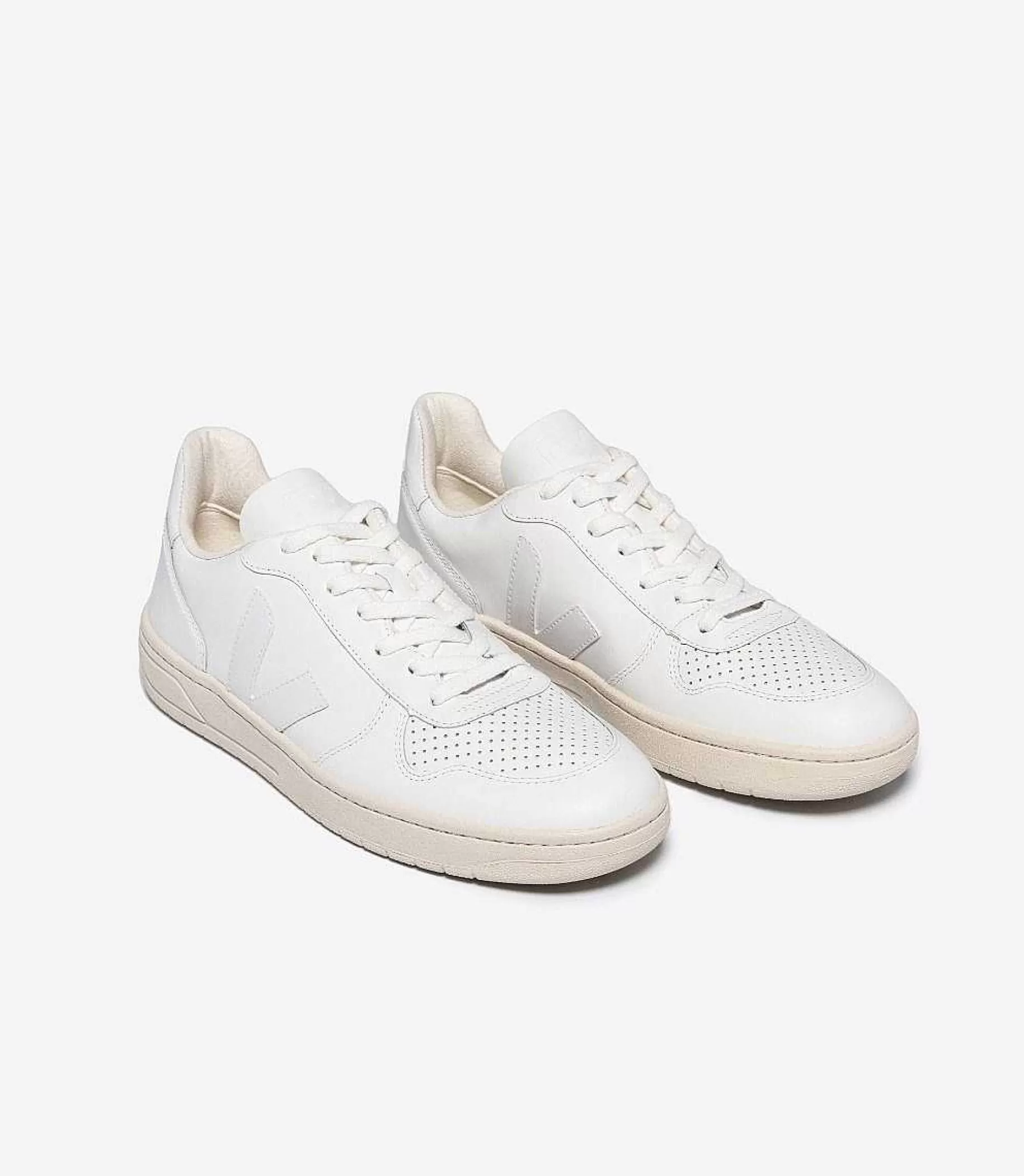 Best VEJA V-10 Cuero Blanco