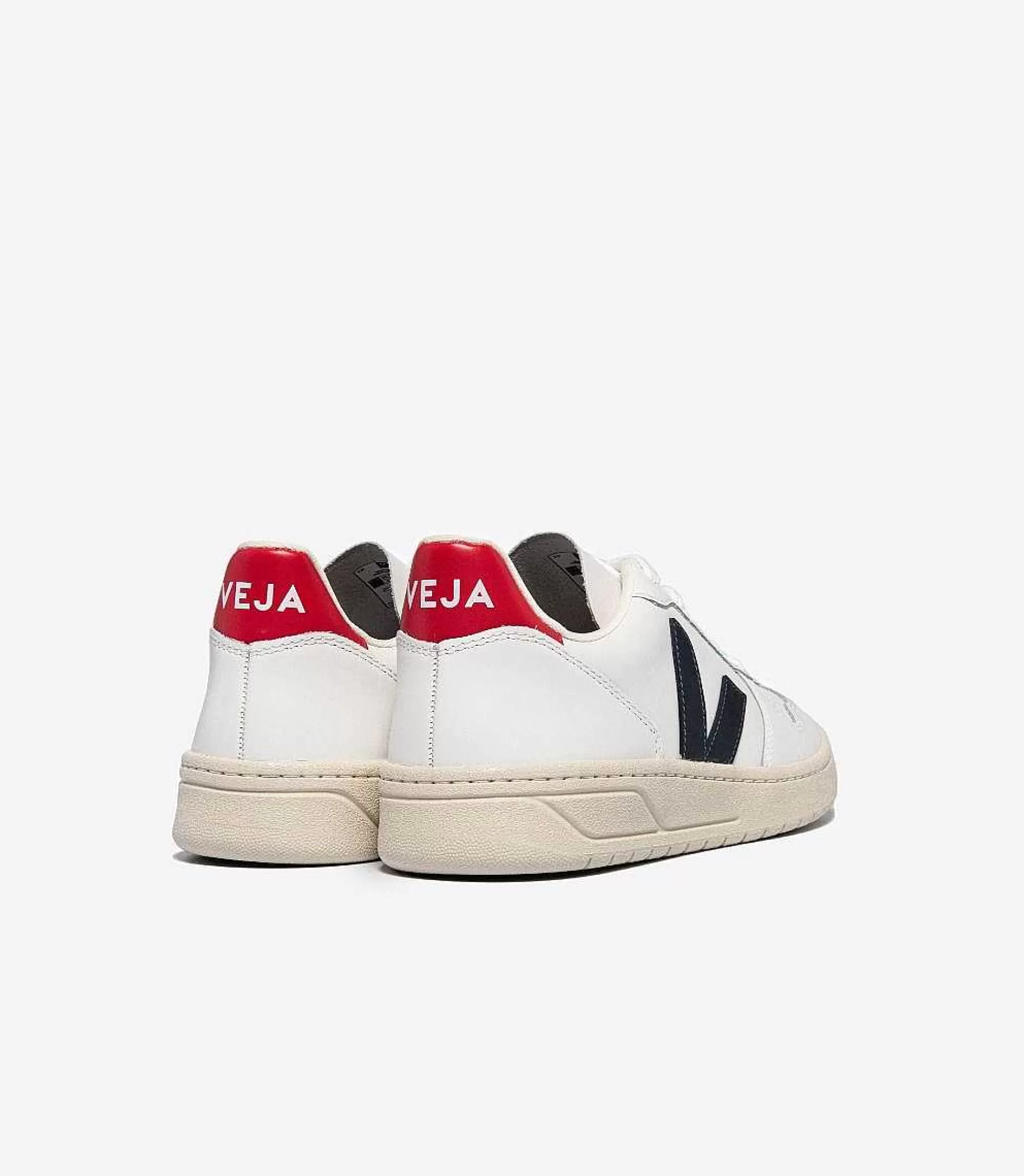 Best VEJA V-10 Cuero Blanco Nautico Pekin