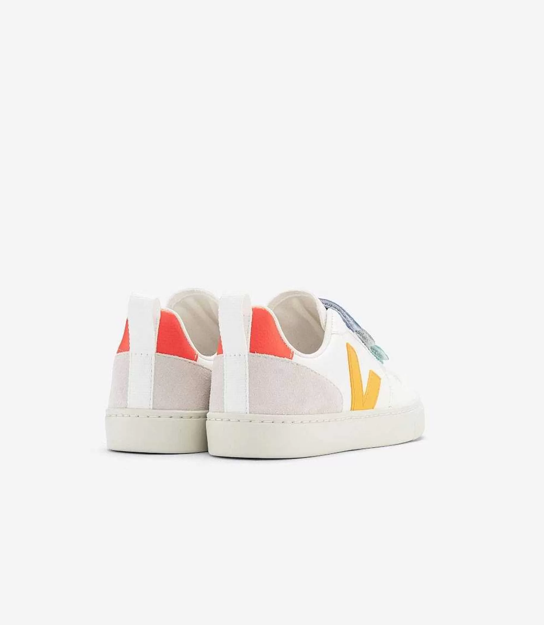 Best Sale VEJA V-10 Cuero Sin Cromo Multico Blanco Ouro