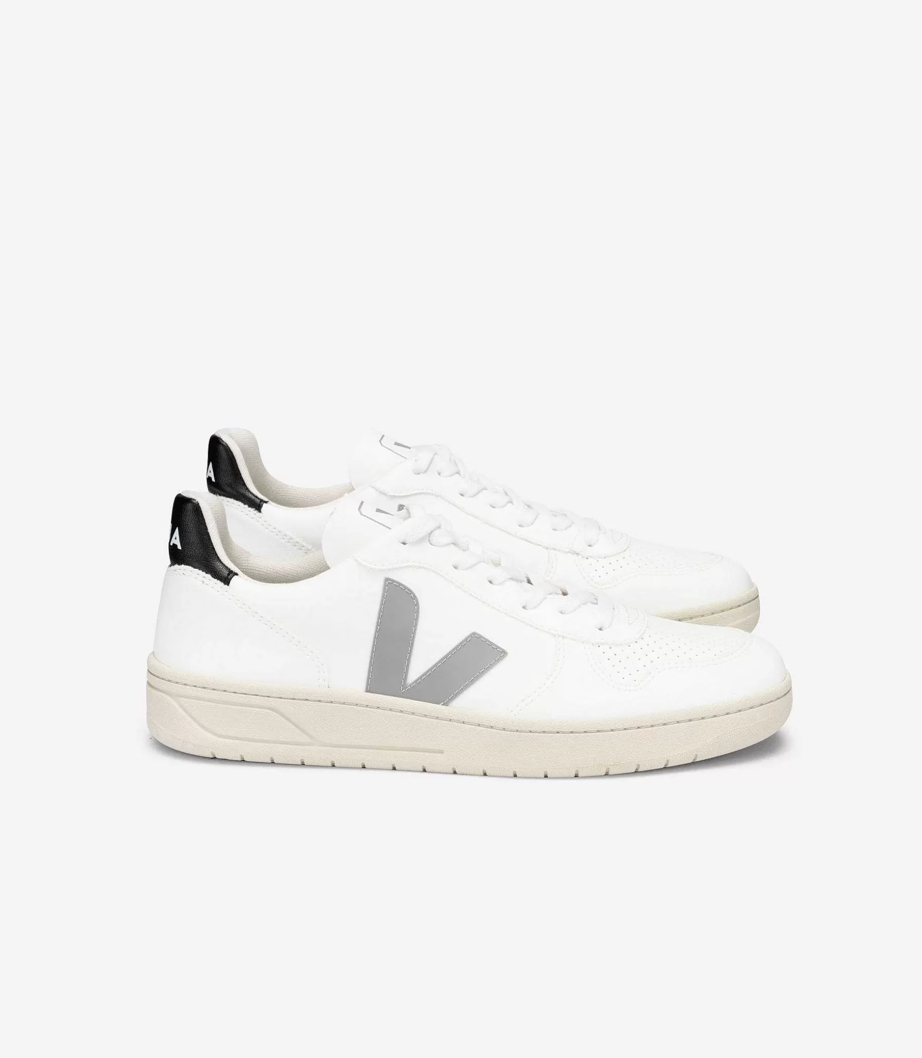 Store VEJA V-10 Cwl Blanco Oxford Gris Negro