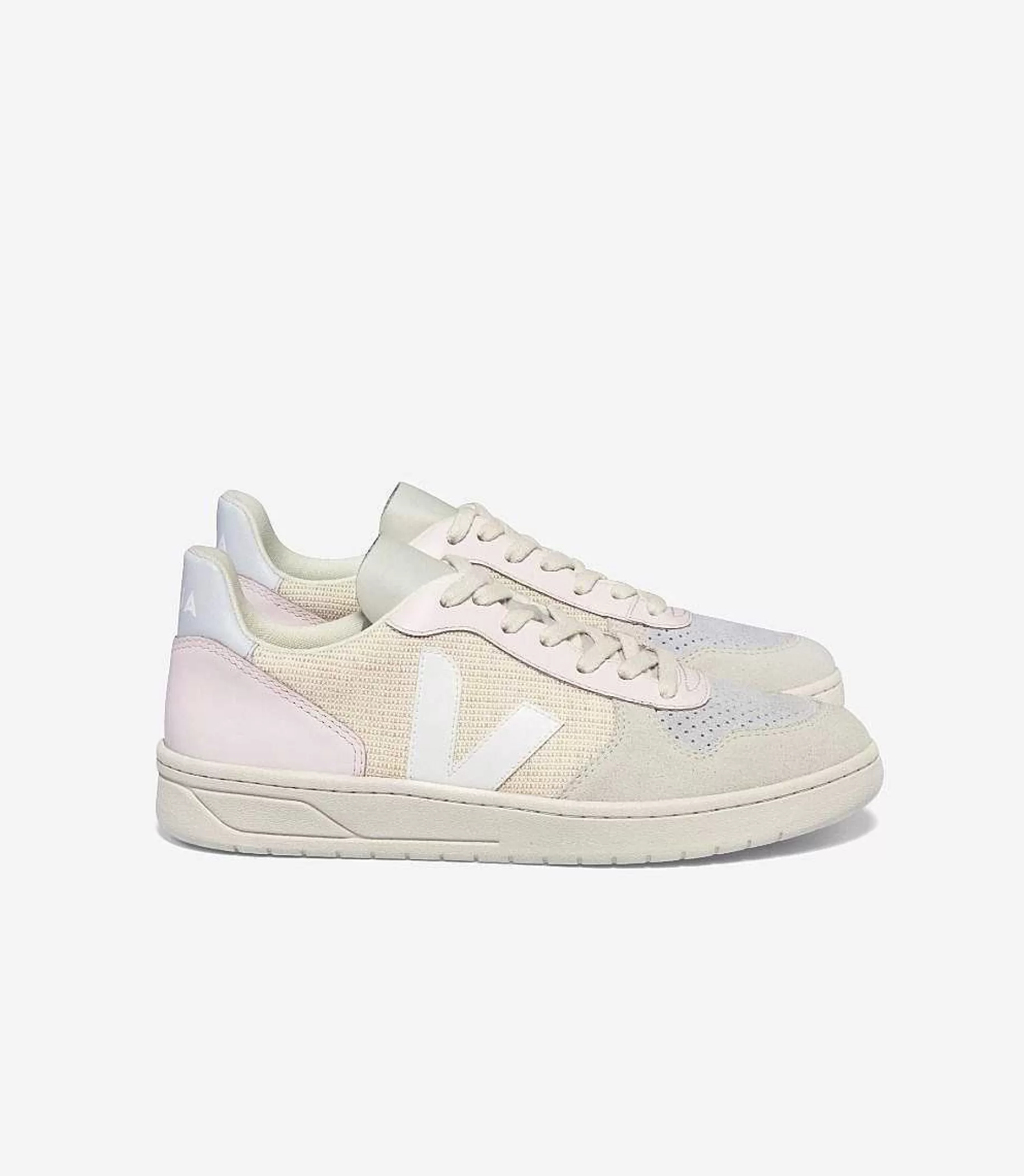 Hot VEJA V-10 J-Mesh Yute Blanco Multico