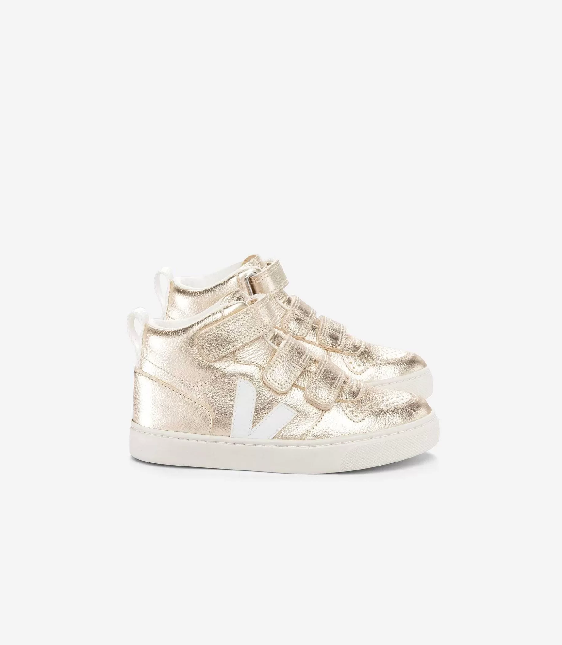 Best VEJA V-10 Mid Cuero Sin Cromo Platino Blanco