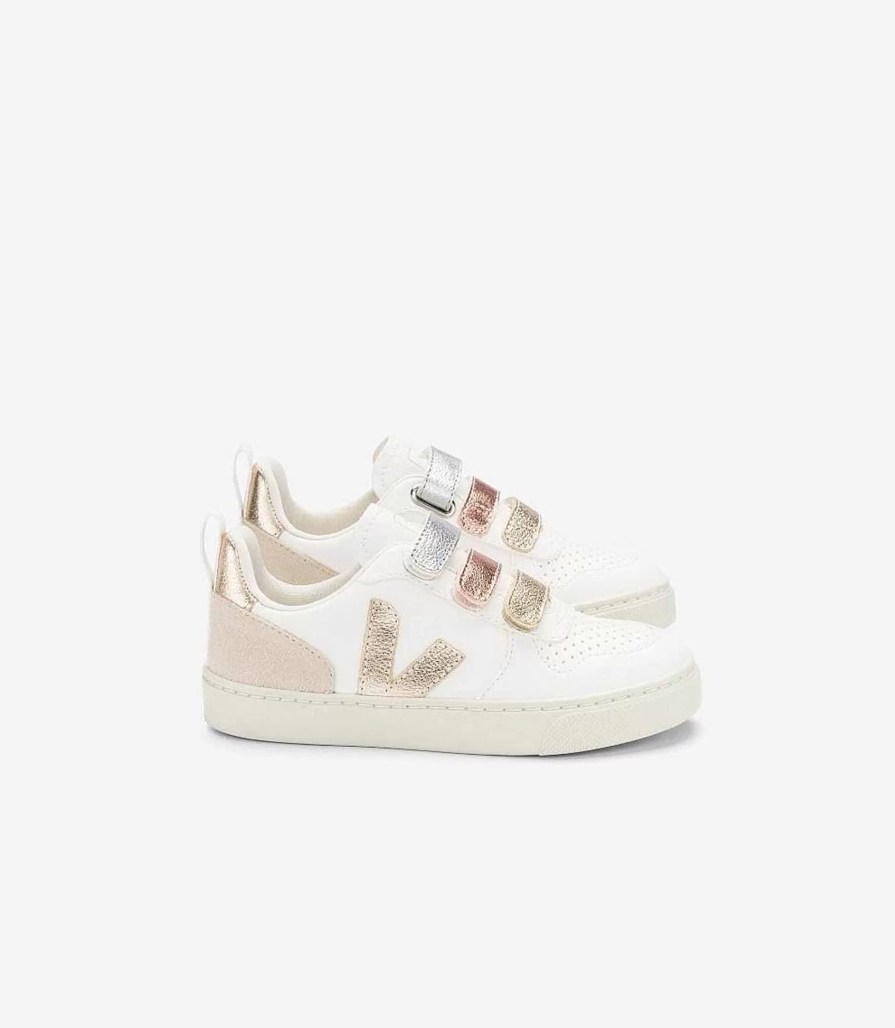 Store VEJA V-10 Piel Sin Cromo Multico Blanco Brillante