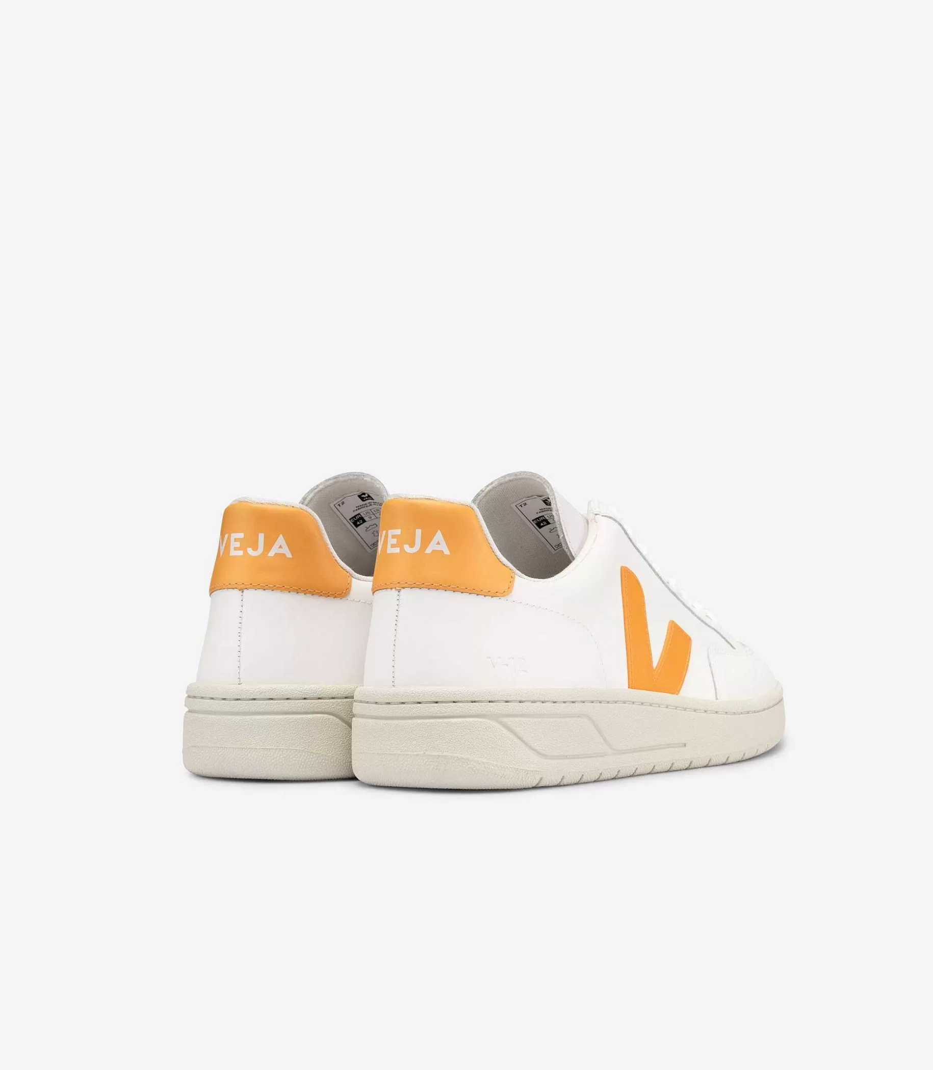 Clearance VEJA V-12 Cuero Blanco Ouro