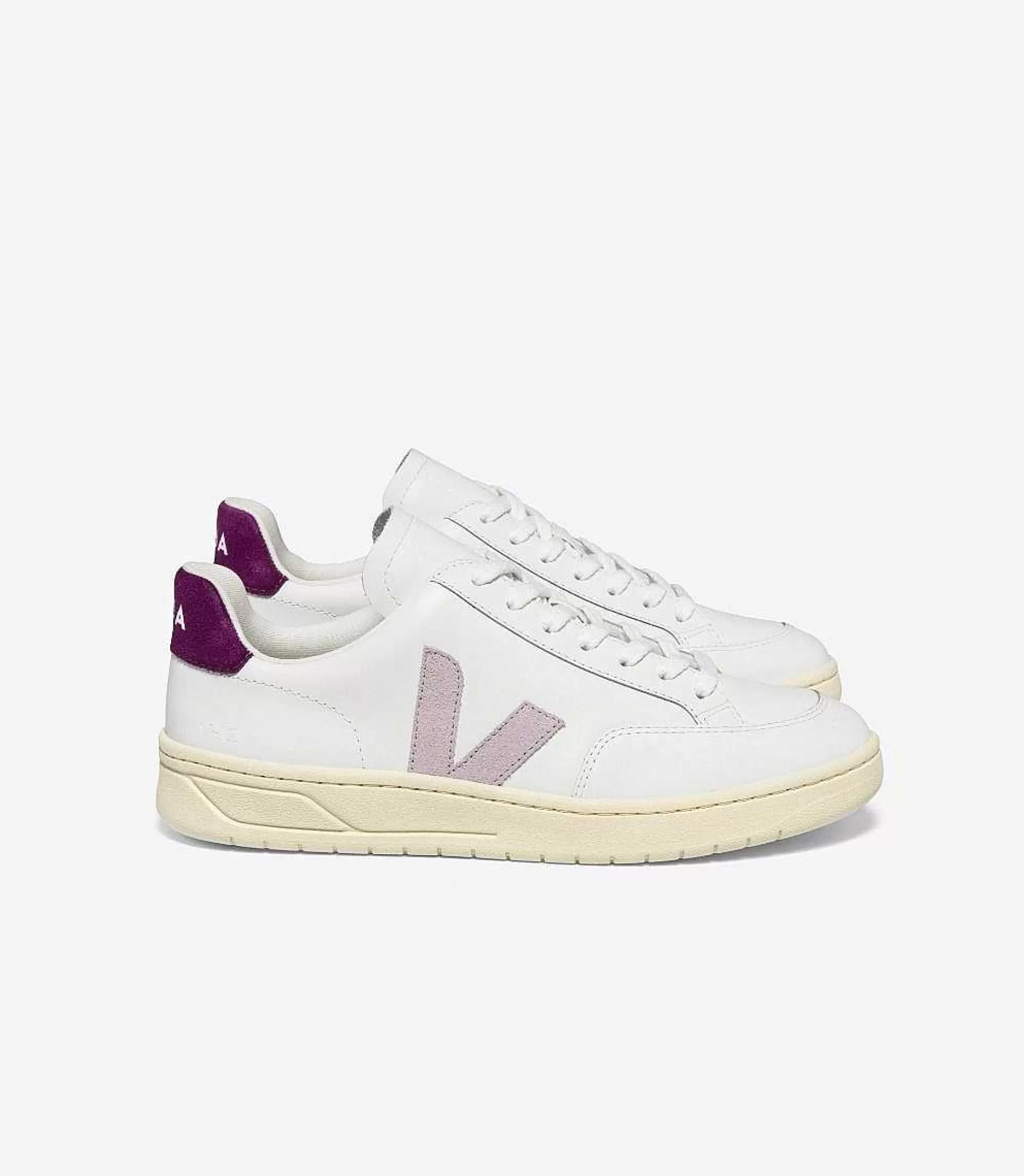 Hot VEJA V-12 Cuero Blanco Parme Magenta