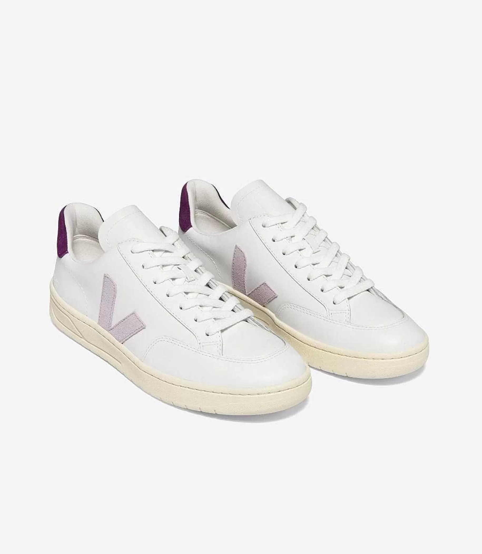 Hot VEJA V-12 Cuero Blanco Parme Magenta