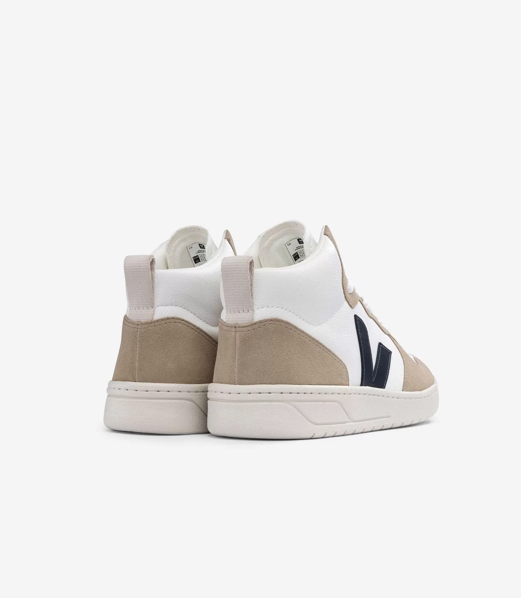 Cheap VEJA V-15 Cuero Sin Cromo Blanco Nautico Sahara