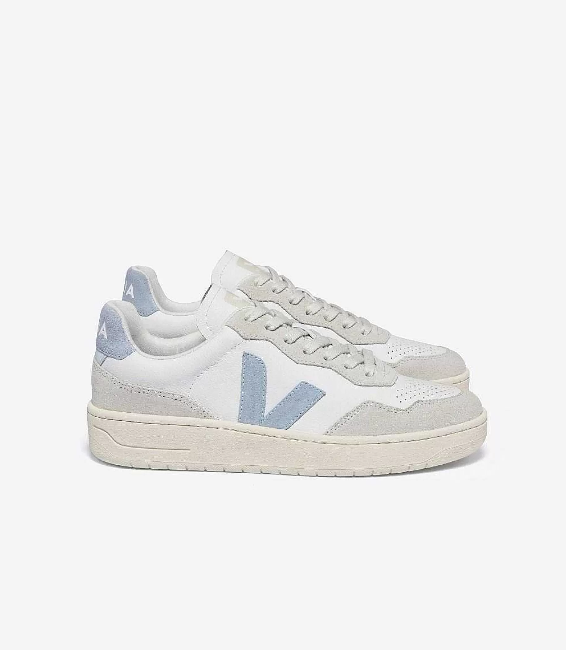 Cheap VEJA V-90 Cuero Blanco Acero