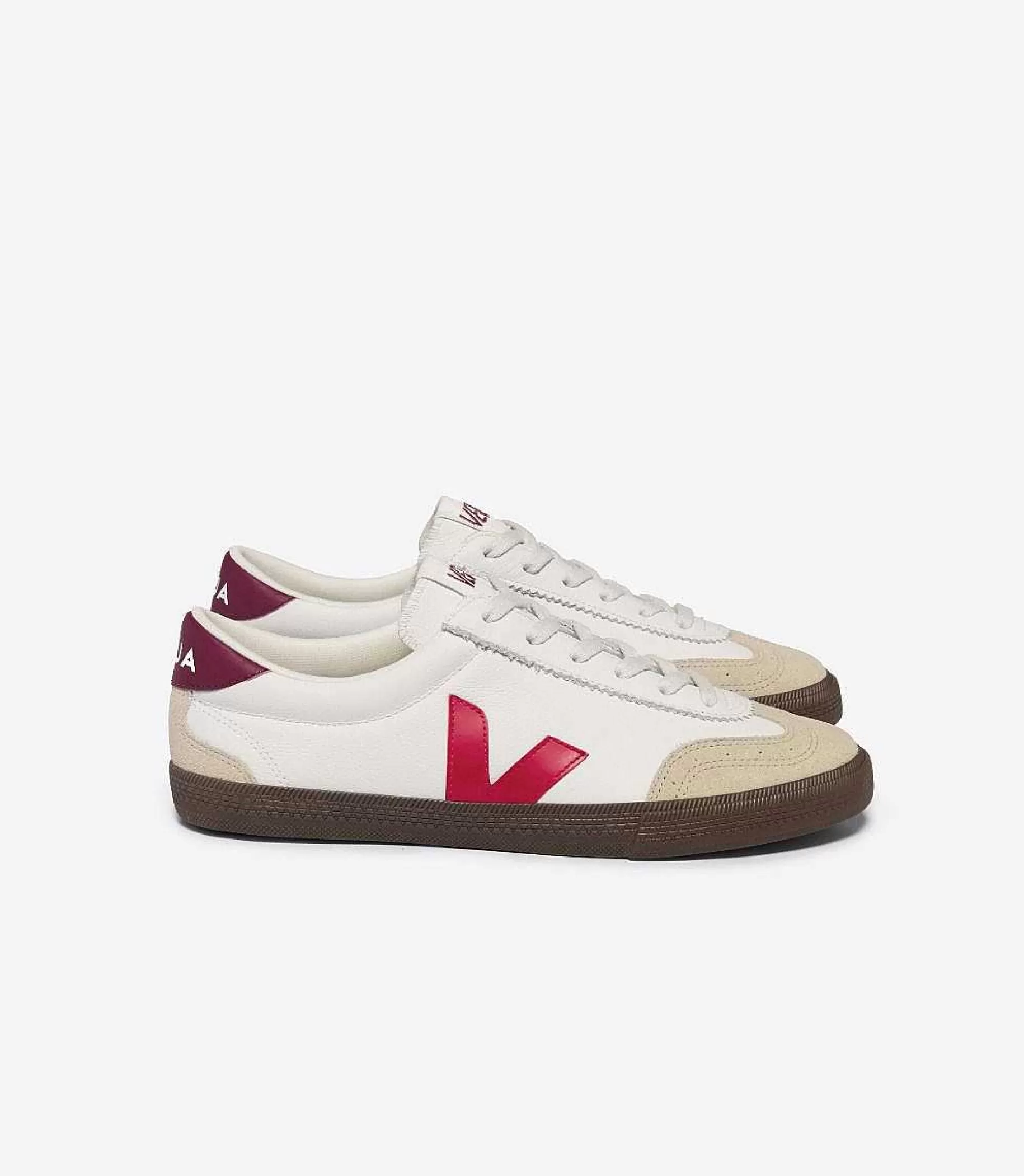 Cheap VEJA Volley Cuero Corteza Pekin Blanco