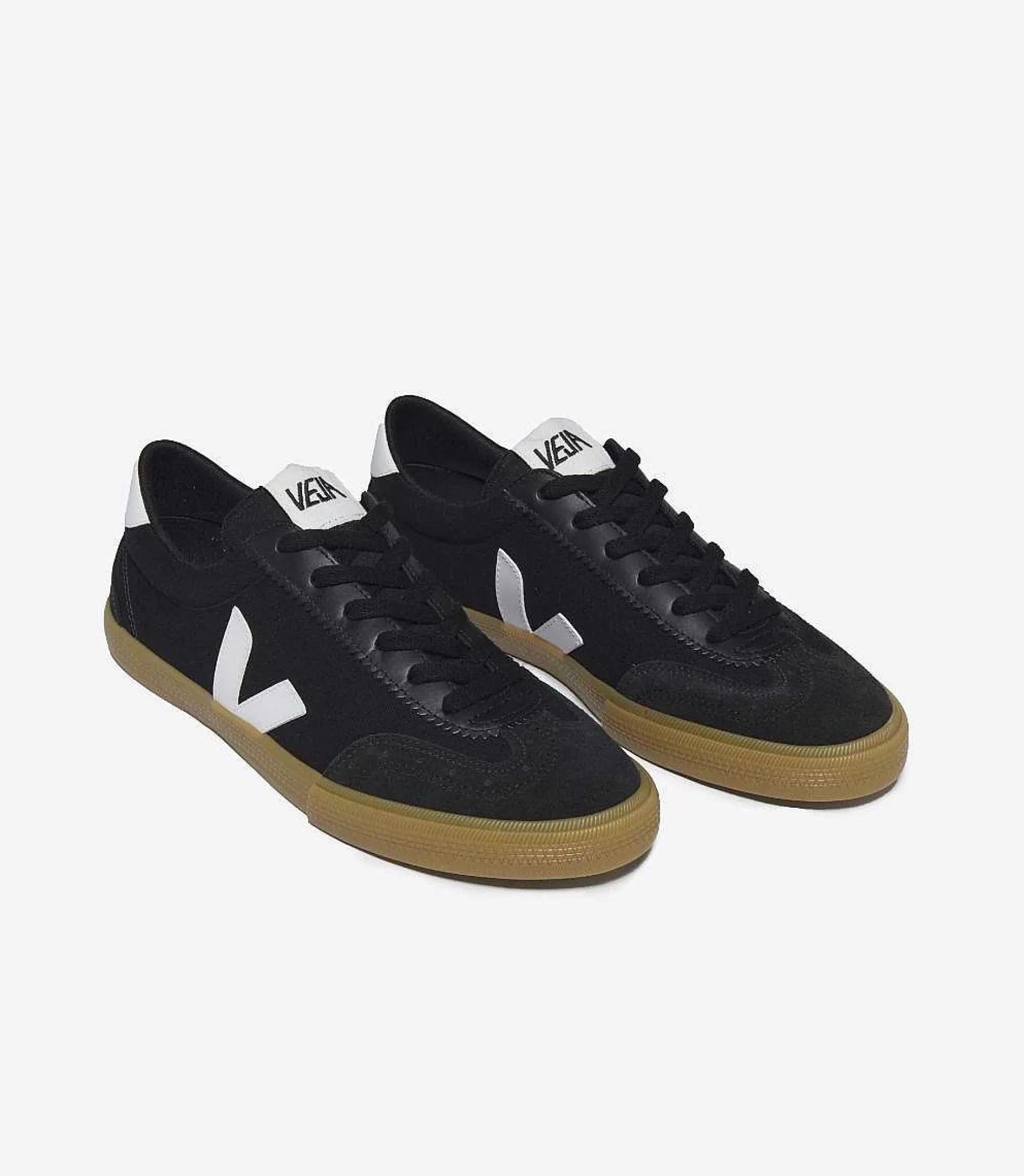 Clearance VEJA Volley Lona Negro Blanco Natural